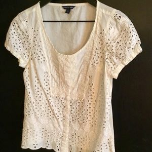 Eyelet Button down top by American Eagle